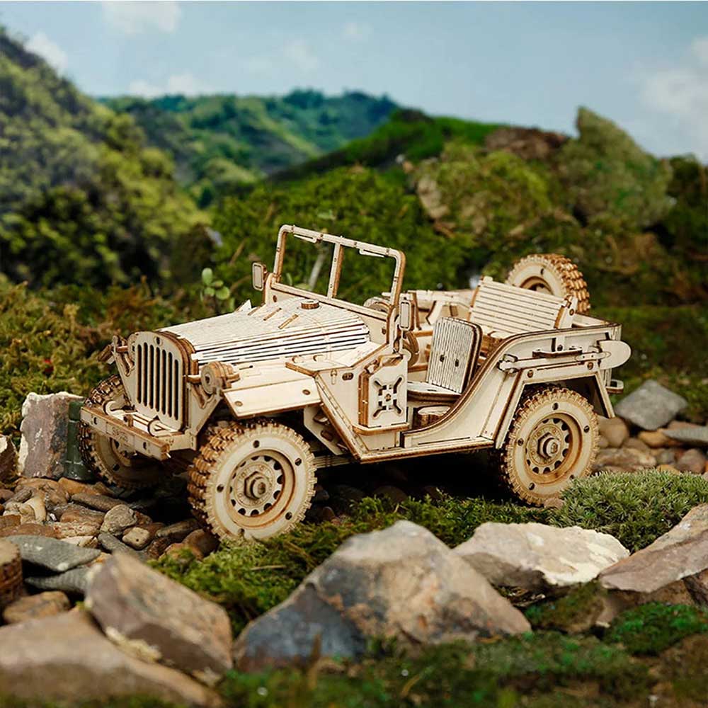 Army Field Car 3D Wooden Puzzle