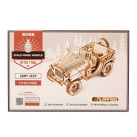 Army Field Car 3D Wooden Puzzle