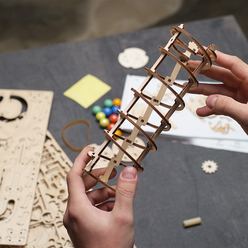 Marble Run Spiral Hoist Wooden Craft Kit