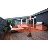 Westinghouse Infrared Electric Outdoor Heater Portable With Gold Tube and Flame alt 0