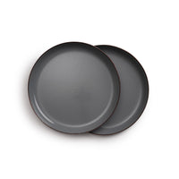Enamel Deep Plate Set Slate Gray Indoor/Outdoor alt 0