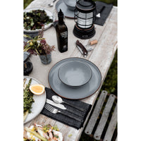 Enamel Deep Plate Set Slate Gray Indoor/Outdoor alt 0