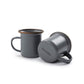 Enamel Espresso Cup Set Slate Gray Indoor/Outdoor alt 0