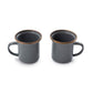 Enamel Espresso Cup Set Slate Gray Indoor/Outdoor alt 0