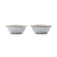 Enamel Bowl Set Eggshell Indoor/Outdoor alt 0