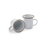 Enamel Espresso Cup Set Eggshell Indoor/Outdoor alt 0