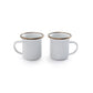 Enamel Espresso Cup Set Eggshell Indoor/Outdoor alt 0