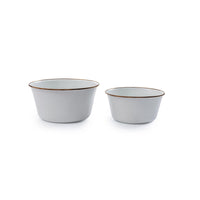 Enamel Mixing Bowl Set Eggshell Indoor/Outdoor alt 0