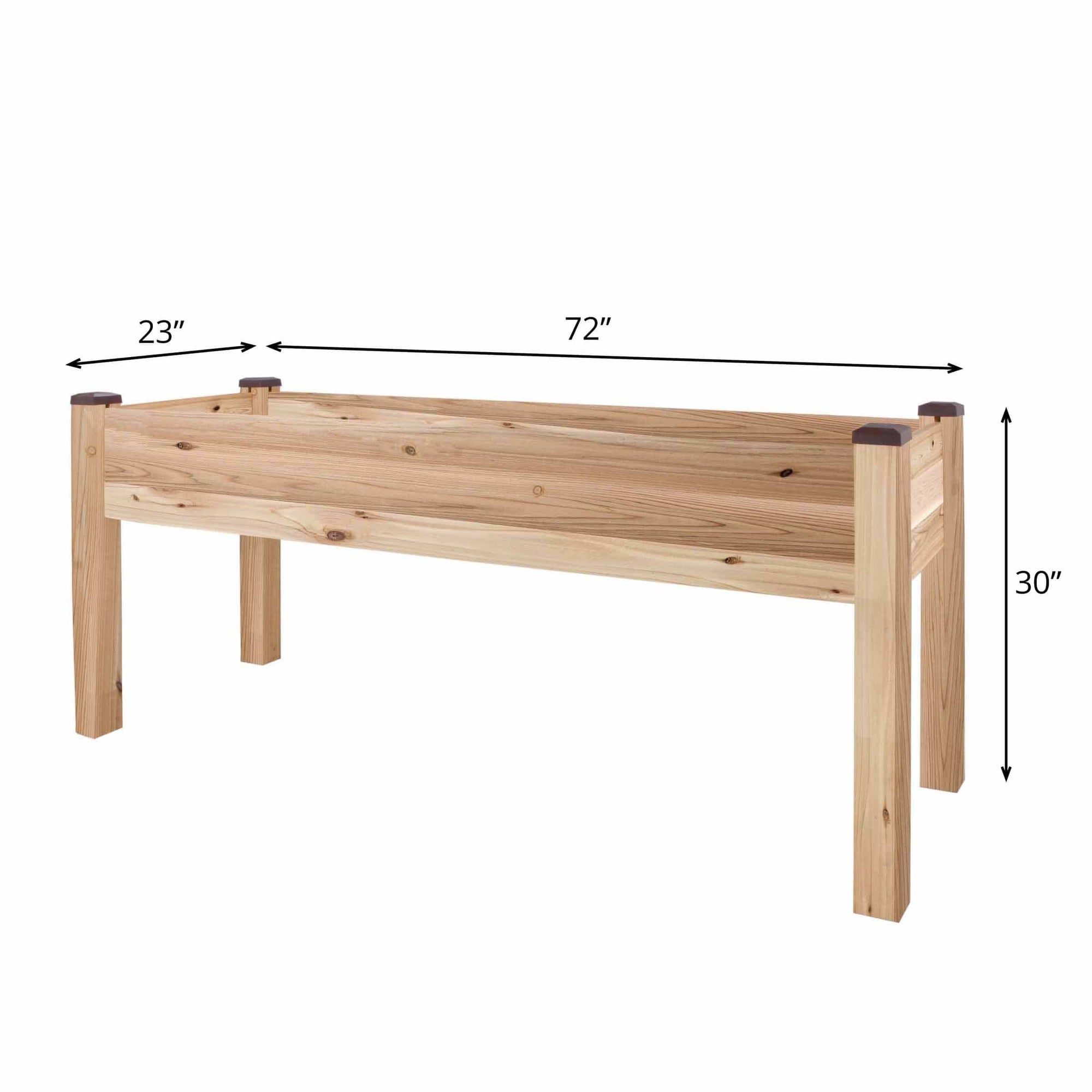 Elevated Cedar Planter 23" X 72" X 30"H alt 0