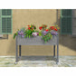 Self-Watering Elevated Planter 21" x 47" x 32"H Gray alt 0