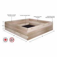 Cedar Raised Garden Bed 45" x 45" x 10-1/2"H alt 0