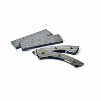 Poly Resin Knife Scales - 3/8" x 2" x 7" - Peacock - Pair alt 0