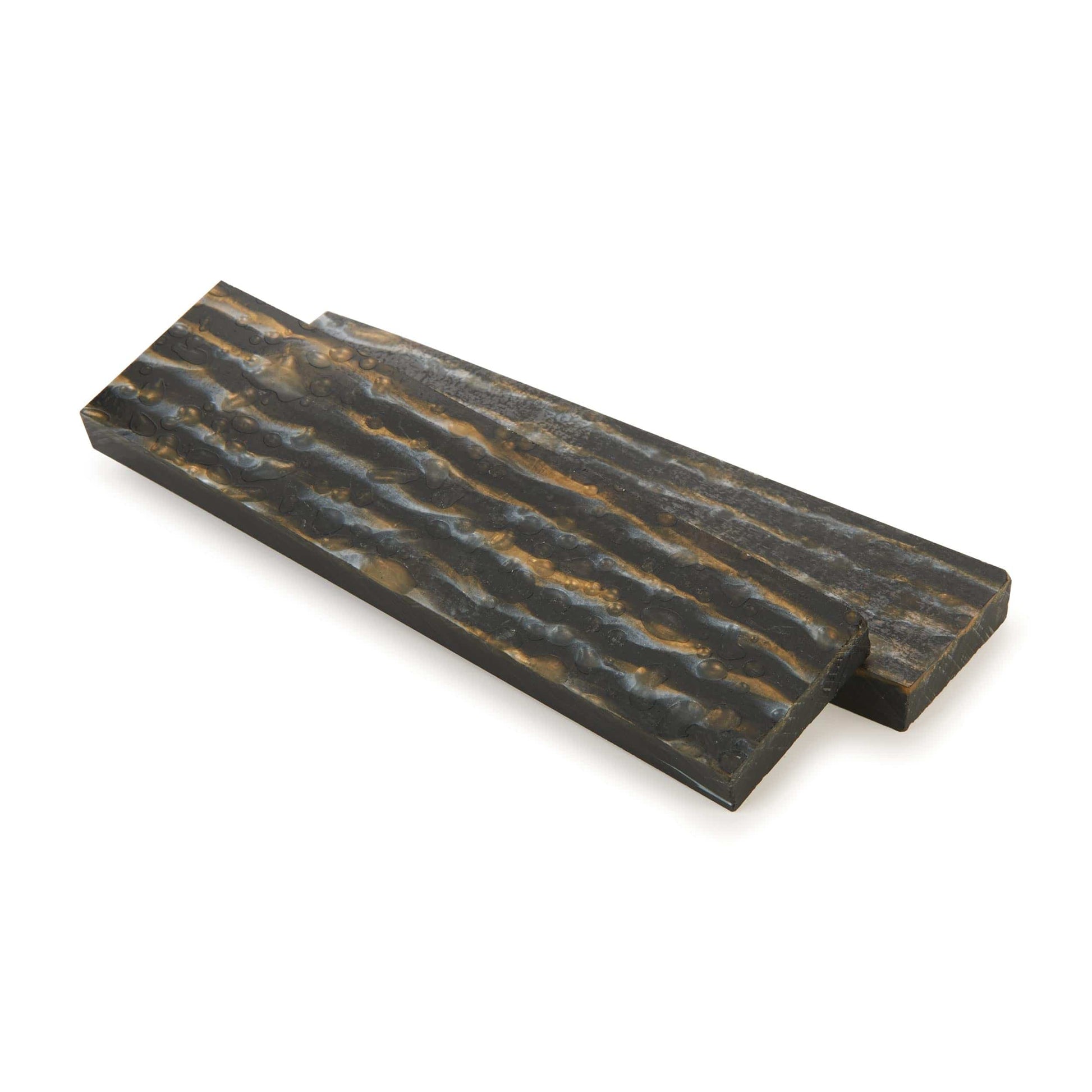 Poly Resin Knife Scales - 3/8" x 2" x 7" - Gold & Silver - Pair alt 0