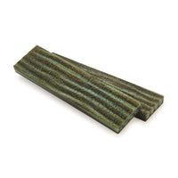 Poly Resin Knife Scales - 3/8" x 2" x 7" - Green Tortoise - Pair alt 0