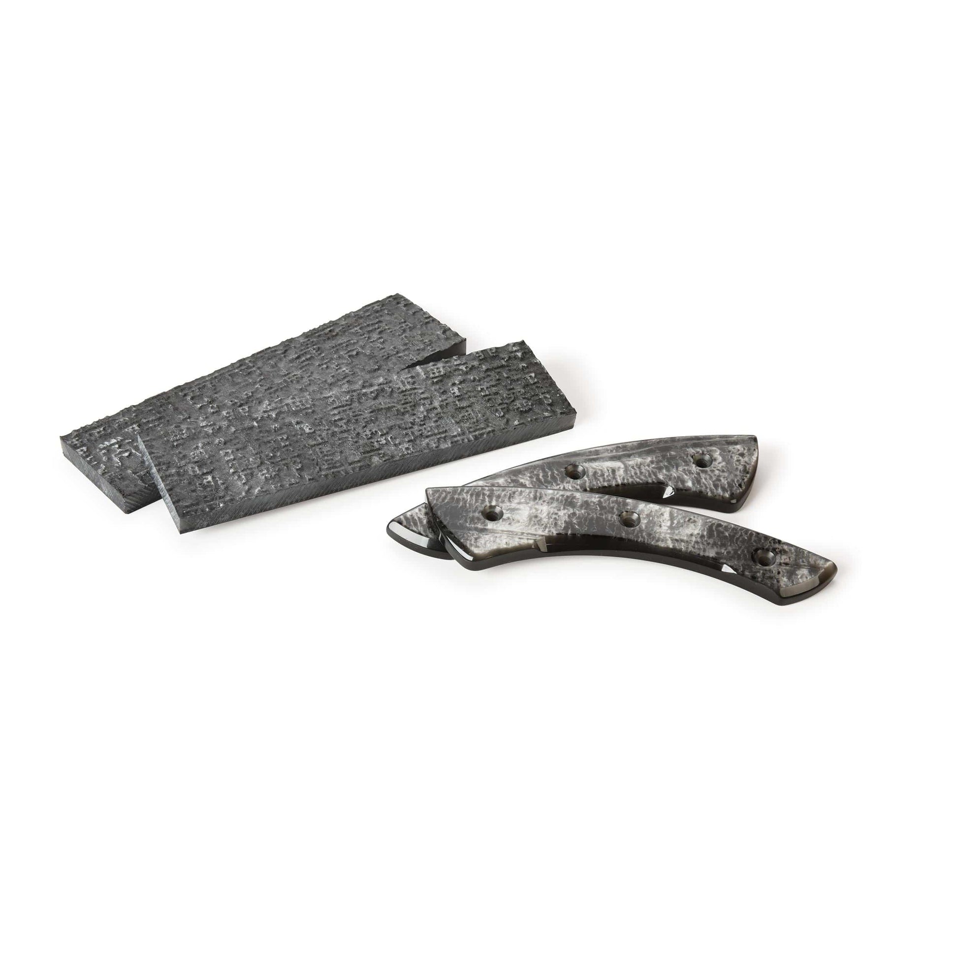 Poly Resin Knife Scales - 3/8" x 2" x 7" - Oyster - Pair alt 0