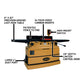 8" Parallelogram Jointer with ArmorGlide - Helical Cutterhead - 2 HP 1 PH 230V - PJ-882HHT