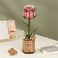 Pink Rose 3D Wood Puzzle Kit