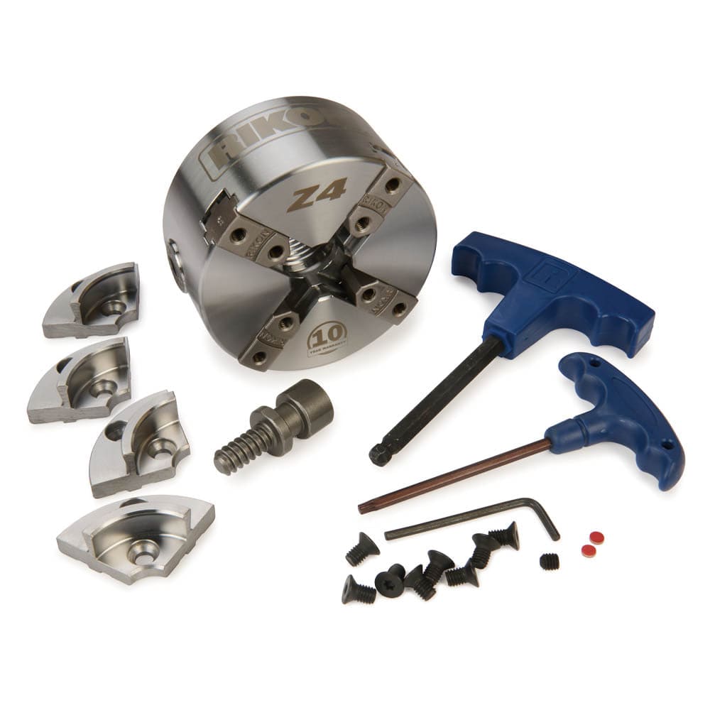 Z4 4-Jaw Lathe Chuck - Direct Thread - 1-1/4" x 8 TPI