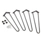 2-Wire Hairpin Leg - 16" - Black - 4 Piece