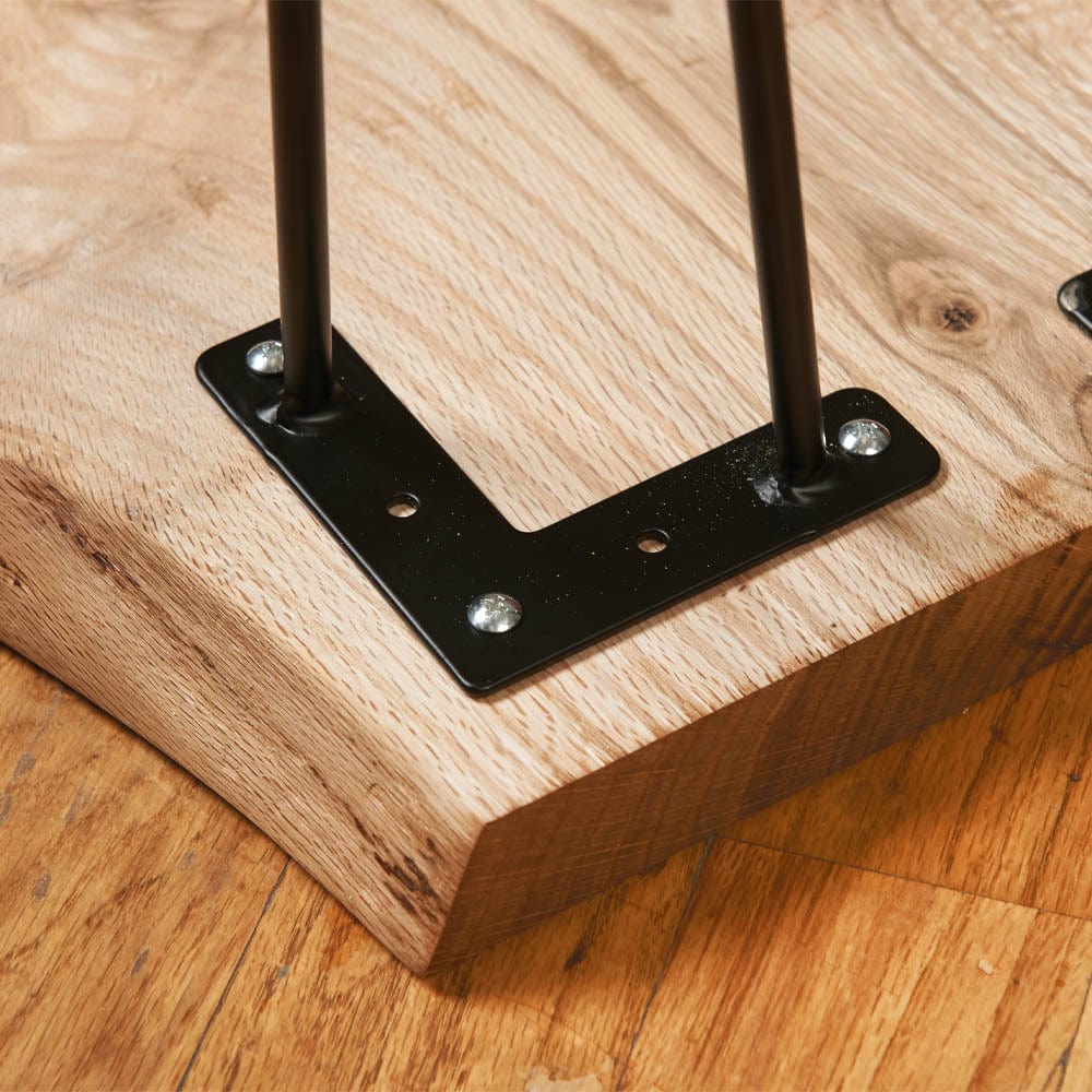 2-Wire Hairpin Leg - 16" - Black - 4 Piece