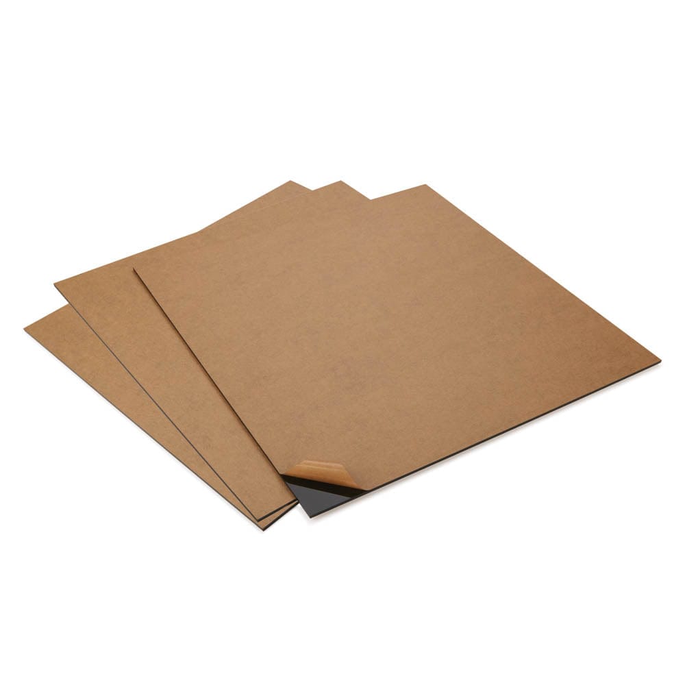 1/8" Engravable Opaque Glossy Plexiglass Sheets - Black - 12" x 12" - 3 Piece