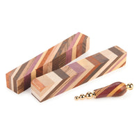 Diagonal Cut Laminated Pen Blanks - 3/4" x 3/4" x 5" - 2 Piece
