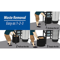 3HP 230V V-System 3000 HEPA-GFM with 55 Gallon Drum, and Stand