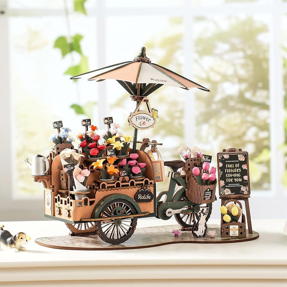 Blossom Cart 3D Wooden Puzzle Model Kit