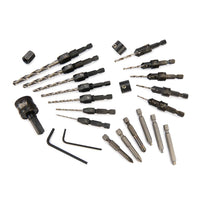 Drill, Driver and Countersink Set for Woodworking - 25 Piece
