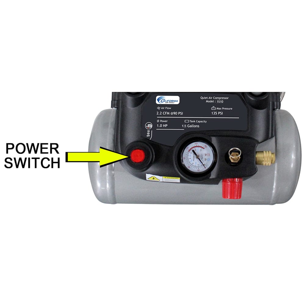1.5 Gallon 1 HP Quiet Air Compressor