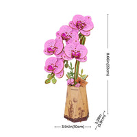 Purple Moth Orchid 3D Wooden Flower Model Kit