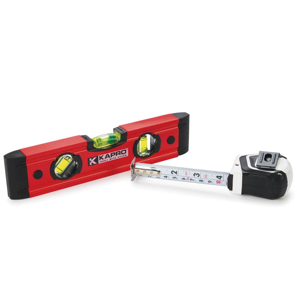 779T 9" Magnetic Torpedo Level and 510 10' Measuring Tape Set