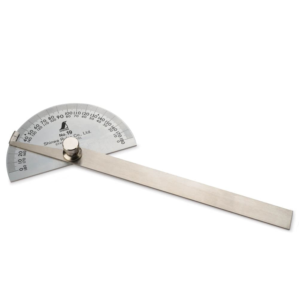 Half-Round Head Protractor with Adjustable Arm - No.19