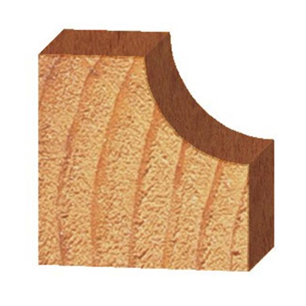 1801 Cove Router Bit 1/4" SH 3/8" R X 1-1/4" D X 1/2" CL alt 0