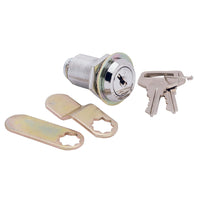 Cam Lock Threaded Cylinder Chrome alt 0