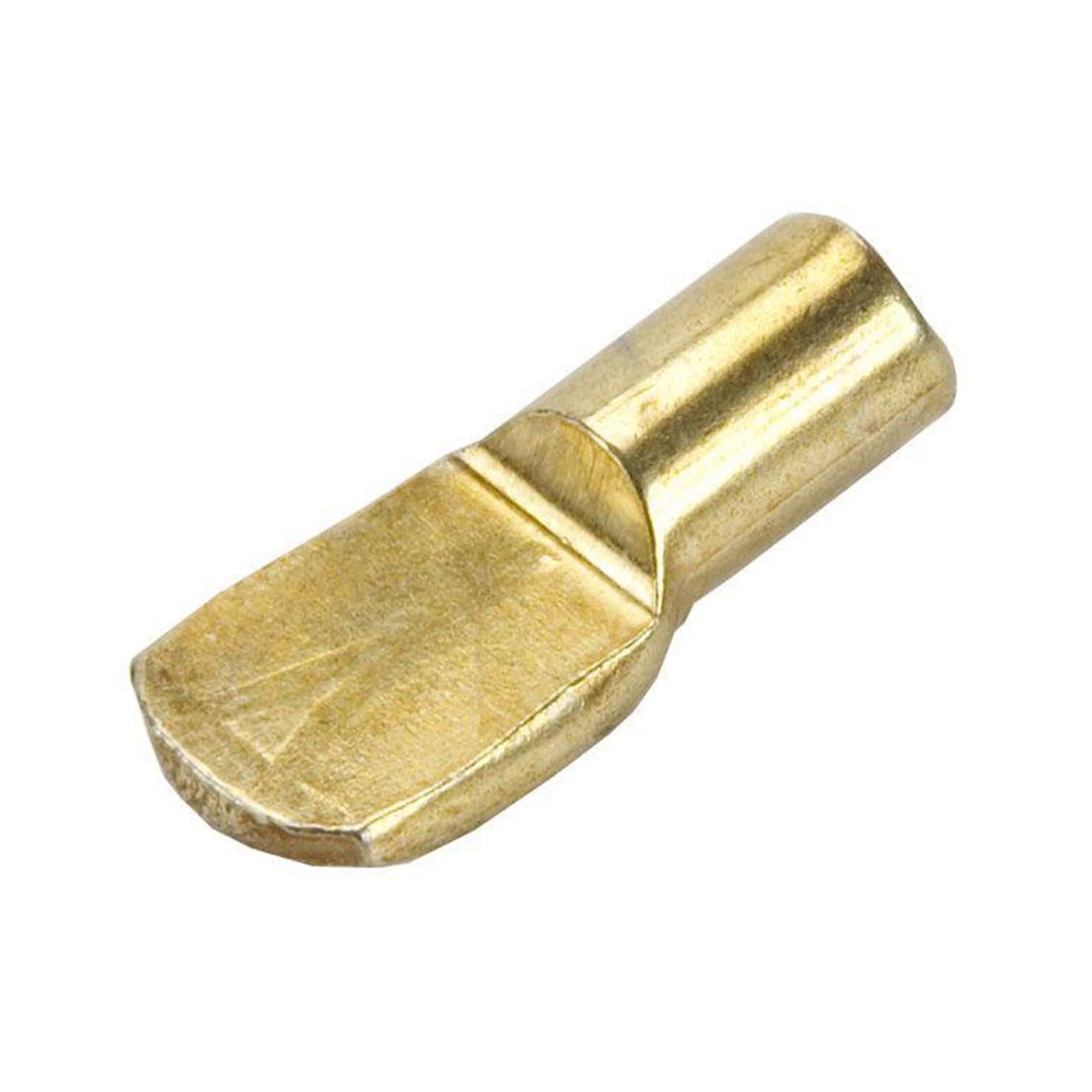 Flat Spoon Style Shelf Support - 1/4" Pin - Brass - 25 Pack alt 0