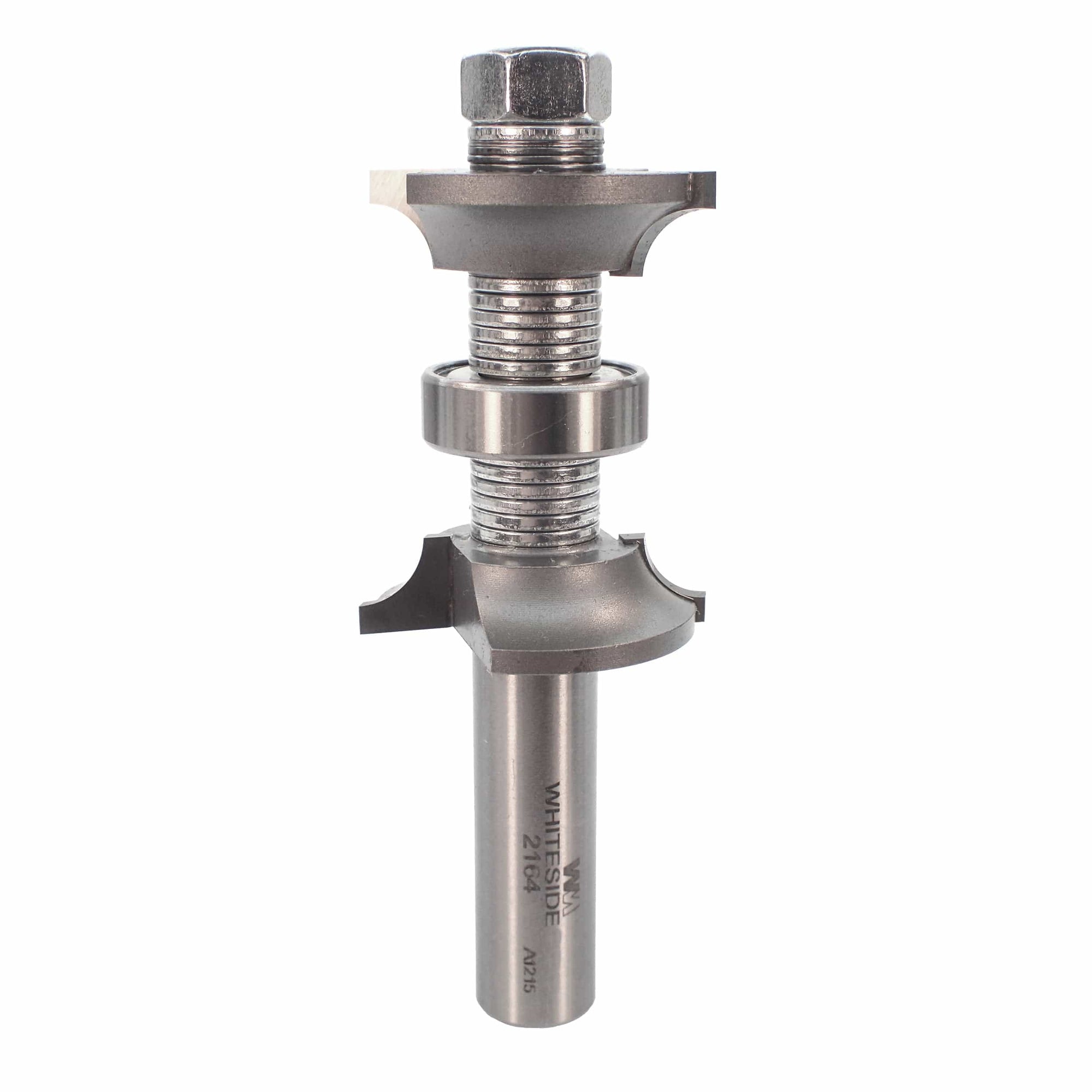 2164 Double Roundover Router Bit 1/4" R X 1-3/8" D 3-3/4" OL alt 0