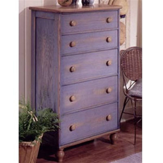 Woodworking Project Paper Plan to Build Country-Fresh 5-Drawer Dresser alt 0