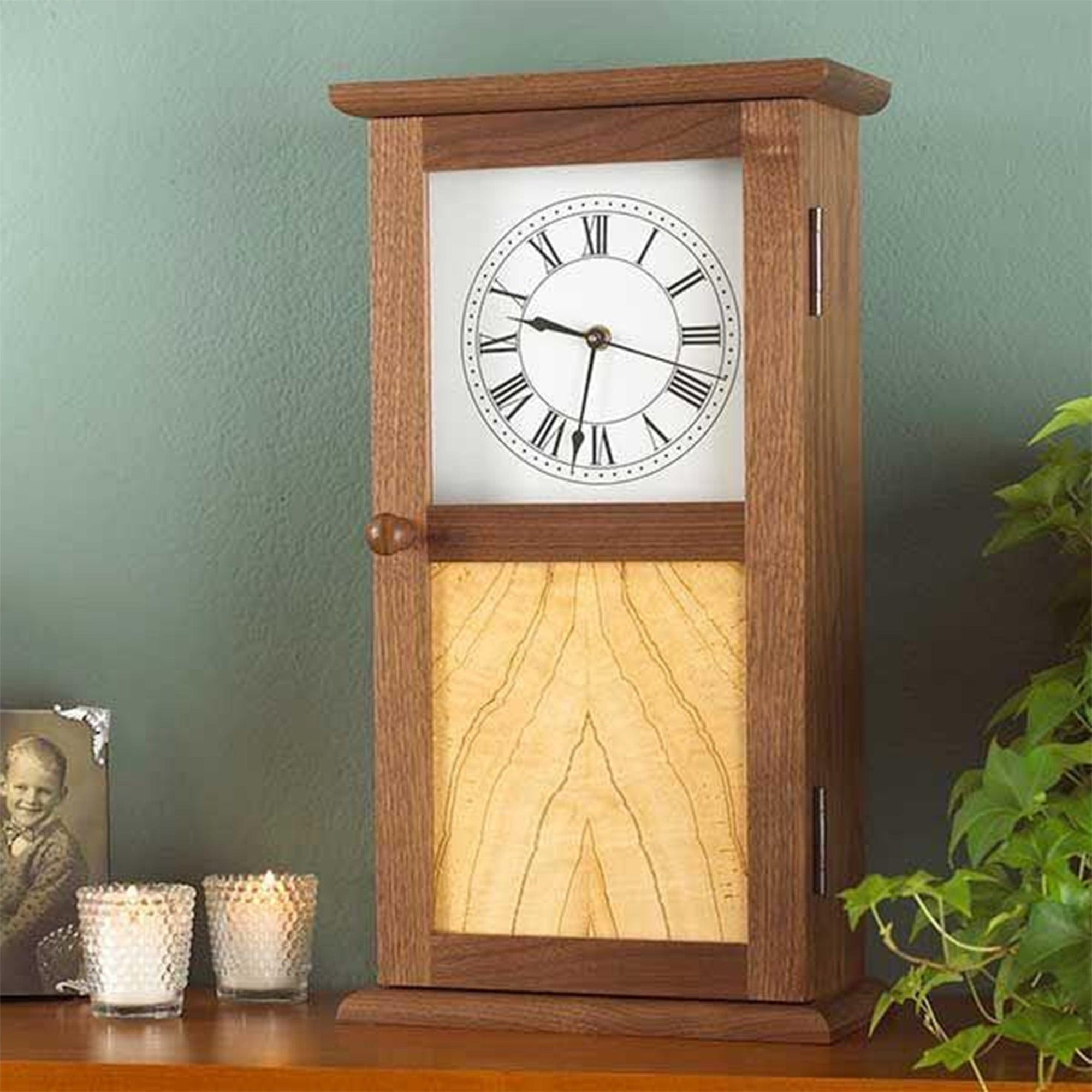 Downloadable Woodworking Project Plan to Build Shaker Clock alt 0