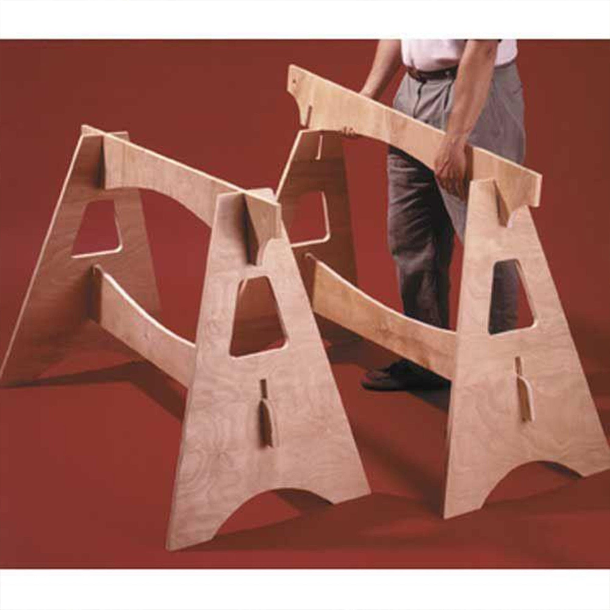 Downloadable Woodworking Project Plan to Build Knockdown Sawhorses alt 0
