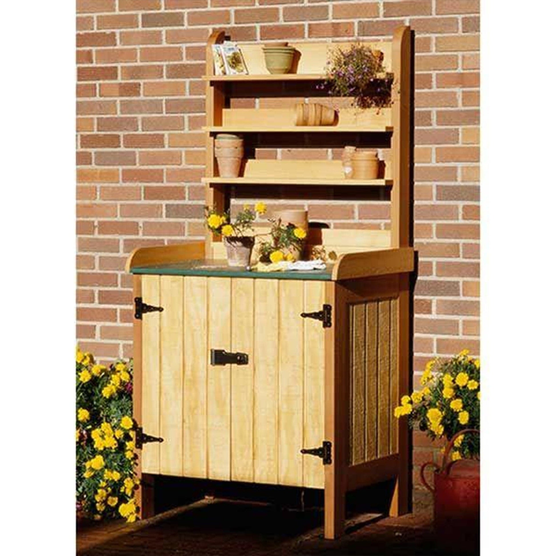 Downloadable Woodworking Project Plan to Build Gardener's Potting Bench alt 0