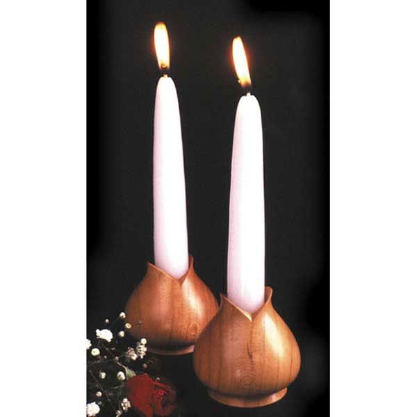 Woodworking Project Paper Plan to Build Turned Candleholders alt 0