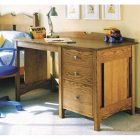 Woodworking Project Paper Plan to Build Kid's Oak Desk alt 0
