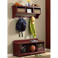 Downloadable Woodworking Project Plan to Build Entry-Area Storage Bench & Wall Shelf alt 0