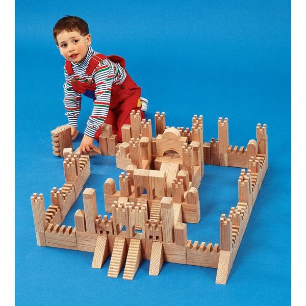 Woodworking Project Paper Plan to Build Building Block Castle alt 0