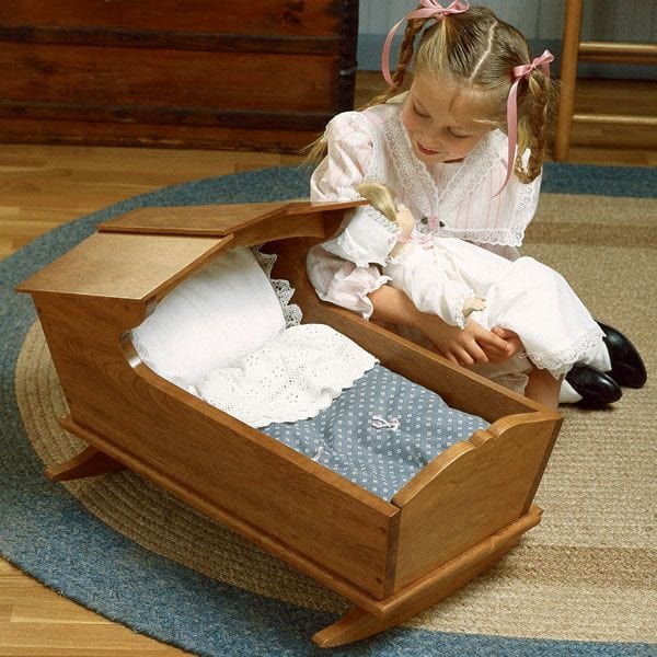 Woodworking Project Paper Plan to Build Cherry Doll's Cradle alt 0