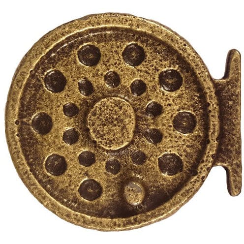 Fly Fishing Reel Pull, Antique Brass, Model 298AB alt 0