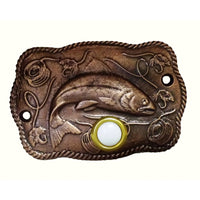 Trout Scene Door Bell, Antique Copper, Model 914AC alt 0