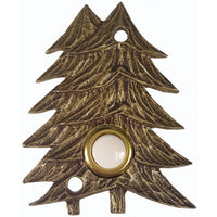 Large Twin Pines Door Bell, Antique Brass, Model 920AB alt 0