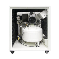 1HP 8 Gallon Oil-Free Steel Tank Air Compressor with Air Drying System in Soundproof Cabinet alt 0